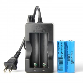 UltraFire Battery 3.7V Rechargeable Battery 18650 Battery Charger 2200mAh MAX Li-ion Button Top Battery