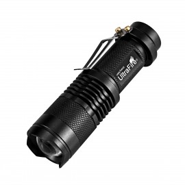 UltraFire SK68 300lm 3-Modes White Light Zooming 14500/AA LED Flashlight-Black