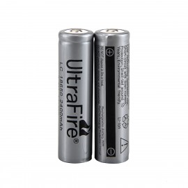 UltraFire 18650 3.7V 2400mAh Rechargeable Lithium Batteries Without Protection(2PCS)