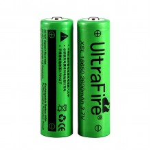 UltraFire 18650 3.7V 2600mAh Rechargeable Lithium Batteries Without Protection(2PCS)