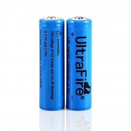 UltraFire 18650 3.7V 2500mAh Rechargeable Lithium Batteries With Protection(2PCS)