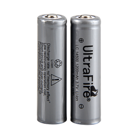 UltraFire 14500 3.7V 1200mAh Rechargeable Lithium Batteries With Protection(2PCS)