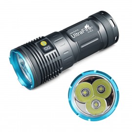 Ultrafire U-3L2 3 x Cree XM-L2 2700 Lumens 4 Modes 18650 LED Flashlight Torch-Blue