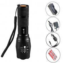 1000LM UltraFire A100  Cree Xm-l2 Led Zoomable 18650/AAA LED Flashlight Torch+ Car Charger+Battery