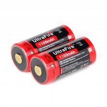 Ultrafire  BRC 18350 3.7V 1100mAh Rechargeable Lithium Battery With Positive plate Protection(2PS)