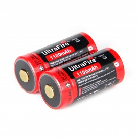 Ultrafire  BRC 18350 3.7V 1100mAh Rechargeable Lithium Battery With Positive plate Protection(2PS)