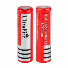 Ultrafire  BRC 18650 3.7V 3000MAH Rechargeable Lithium Battery Without  Protecion (2PS)（Flat Top）