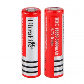 Ultrafire  BRC 18650 3.7V 3000MAH Rechargeable Lithium Battery Without  Protecion (2PS)（Flat Top）