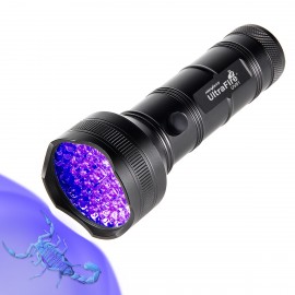 UltraFire 51LED UV violet flashlight professional security testing jade jewelry identification scorpion flashlight