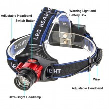 UltraFire Sensor LED Headlamp Flashlight, Super Bright Zoomable Motion Rechargeable Headlight for Cycling, Camping, Running, Hunting, Fishing