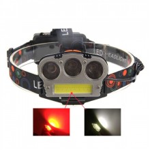 UltraFire COB + T6 7 Modes 3000 Lumens Outdoor Camping Waterproof Headlights, Camping Switch Lights, Charging Headlights