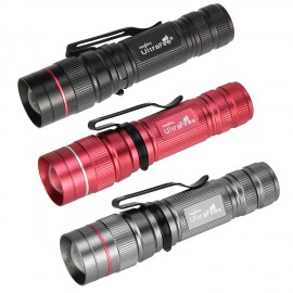UltraFire Flashlight LED Flashlights 300 Lumens 3 Modes Portable EDC Flashlight Zoomable Small Flashlight 3 Color Pack