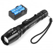 UltraFire X7 Flashlight Kit XM-L2 LED Zoomable Focus Adjustable 1000LM 5-Modes Flashlight With Battery And Charger