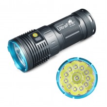 UltraFire U-12L2 XM-L2 10800 Lumens 4 Modes 18650 Waterproof Flashlight For Search, Hunting, Camping-Blue