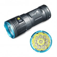UltraFire U-10L2 XM-L2 9000 Lumens 4 Modes 18650 Waterproof Flashlight For Search, Hunting, Camping-Blue