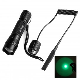 UltraFire 501G LG 520-530nm Wavelength Focusing Waterproof Outdoor Green  Light Flashlight (Includes Pressure Switch)