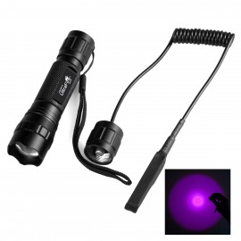 UltraFire 501UV LG 550 Lumens 1 Mode Zoomable Waterproof Outdoor Purple Light UV Flashlight(Includes Pressure Switch)