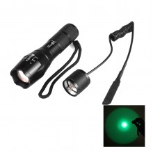 UltraFire A100G T6 517nm 1 Mode Waterproof Zoomable Outdoor Green Light Flashlight(Includes Pressure Switch)