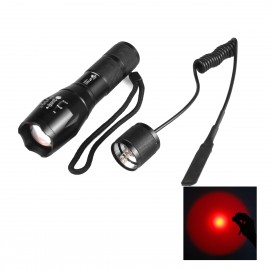 UltraFire A100R T6 620nm 1 Mode Waterproof Zoomable Outdoor Red Light Flashlight For Astronomy, Aviation, Night Observation(Includes Pressure Switch)