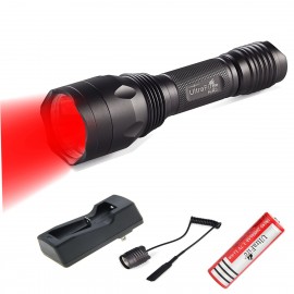 UltraFire H-R3 Red Light 630nm Hunting Flashlight(Set)