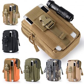 Outdoor sports molle tactical pocket male 5.5/6 inch waterproof mobile phone bag wearing belt running bag 1pcs (mixed color)