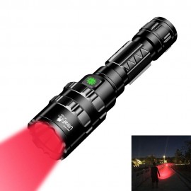 UltraFire Red Light Torch USB Charging 5 Mode LED Bright Waterproof Flashlight UF-1102R