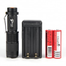 UltraFire SK98 XM-L2 800 Lumen Flashlight Led Torch Adjustable Pocket 18650 Flashlights Kit