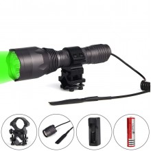 UltraFire Green Light H-G3 Hunting Tactical LED Flashlights 520-535 nm Flashlight Set