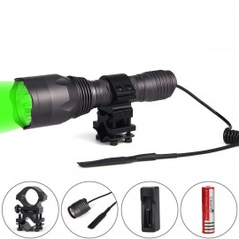 UltraFire Green Light H-G3 Hunting Tactical LED Flashlights 520-535 nm Flashlight Set
