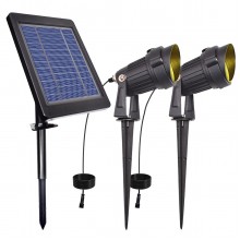 UltraFire® 2W Solar Waterproof Ground Insert Lawn Light LED Outdoor Spotlight