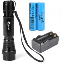 UltraFire WF-501B 18650 Flashlight with 2PCS UFB22 3.7v 18650 2200mAh Rechargeable Battery and Charger, Single Mode Mini Flashlights 500 Lumens