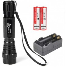 US Warehouse UltraFire WF-501B 18650 Flashlight with 2PCS UFB26 3.7v 18650 2600mAh Rechargeable Battery and Charger, Single Mode Mini Flashlights 500 Lumens Product description