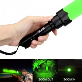 UltraFire T20 XP-E2 Green Light Hunting Adjustable Focus Flashlight