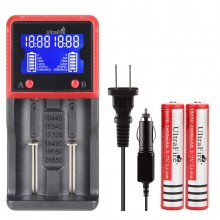 UltraFire H2 2-SLOT US Plug Universal Multifunction LI-ION / NI-CD / NI-MH Battery Charger Li-ion Rechargeable Batteries 2600mAh Button Top （2-Pack）