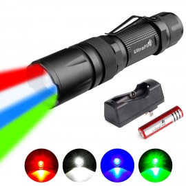 US Warehouse UltraFire Multifunctional Four-in-one RGBW Four-light Source Focusing Signal bar Flashlight Kit
