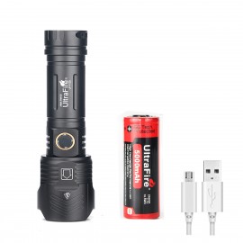 UltraFire New XHP100 High-Brightness Flashlight USB Rechargeable Aluminum Alloy Zoom Waterproof 9-Core Flashlight Kit