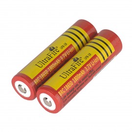 UltraFire 18650 Battery 3.7V 1800mAh Li-ion Rechargeable Battery Button Top Battery (2 PCS)