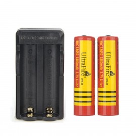 UltraFire 18650 2-Slot Li-ion  Battery Charger(US PLUG) and UltraFire BRC 18650 1800mAh 3.7V Li-ion rechargeable batteries Kit