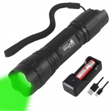 UltraFire WF-501G CREE XP-E2  Stepless Dimming Green Light Focusing LED Flashlight Waterproof（Kit）