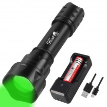 UltraFire T20G XP-E2 Green Light Hunting Adjustable Focus Flashlight（Kit）