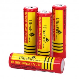4 Pcak  UltraFire 18650 Battery 3.7V 1800mAh Li-ion Rechargeable Battery Button Top Battery 