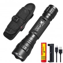UltraFire LED Tactical Flashlight WF-501B  Single Mode 1200 High Lumen Flashlight with Duty Belt Holster Rechargeable Battery and Charger