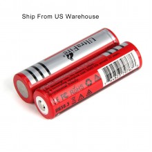 US Warehouse - UltraFire 18650 Battery 3.7V 2600mAh Li-ion Rechargeable Battery Button Top Battery (2 PCS)