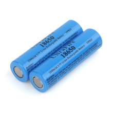 UltraFire 18650 Battery 3.7V 2200mAh Li-ion Rechargeable Battery Flat Top Battery (2 PCS)
