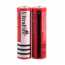 UltraFire 18650 3.7V 3000mAh rechargeable lithium battery with protection (2PCS)