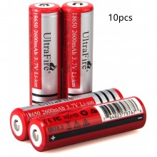 US Warehouse - UltraFire 18650 2600mAh MAX Battery 3.7V Li-ion rechargeable batteries Battery (10PCS)