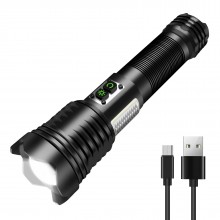 UltraFire SP66 Rechargeable Flashlight 2500 High Lumens 5 Light Modes Zoomable IP65 Waterproof Brightest Flashlight with COB Light