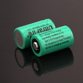UltraFire Rechargeable 3V CR2 800mAh Batteries - Green (Pack of 2)